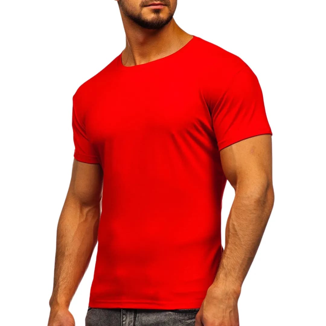 Klasyczny Komplet: Czerwony T-shirt i Czarne Spodenki
