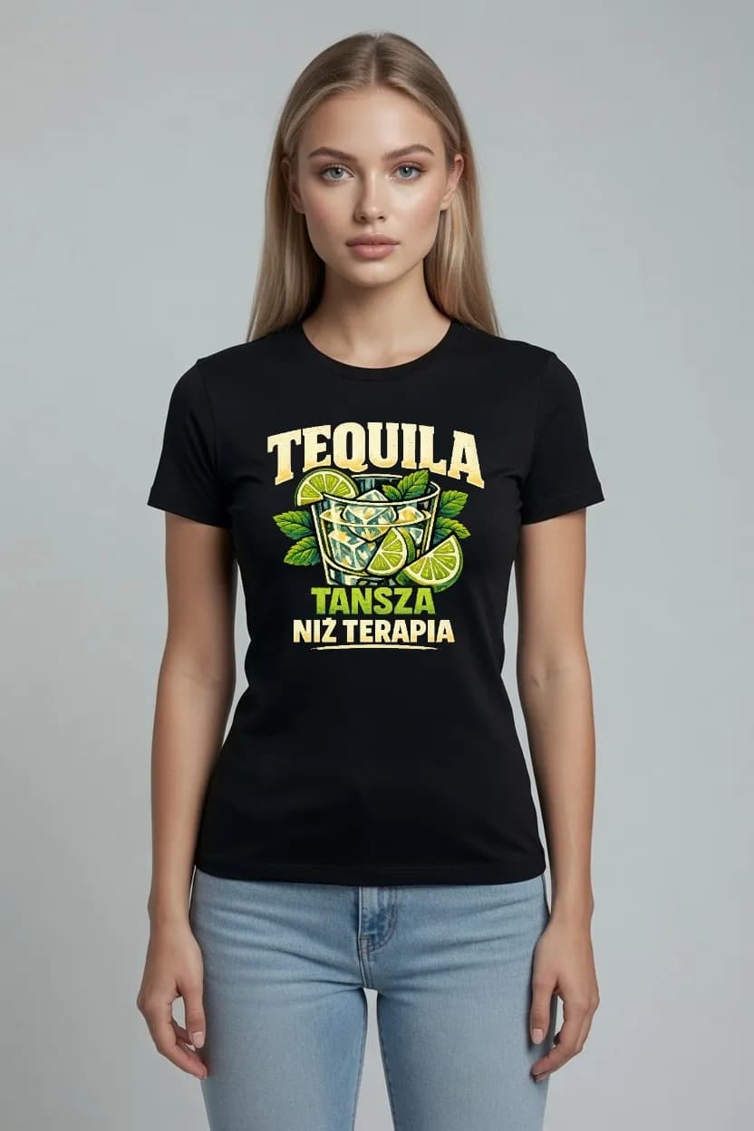 KOSZULKA DAMSKA DLA MIŁOŚNICZKI TEQUILI TEQUILA TAŃSZA WZÓR NA PREZENT
